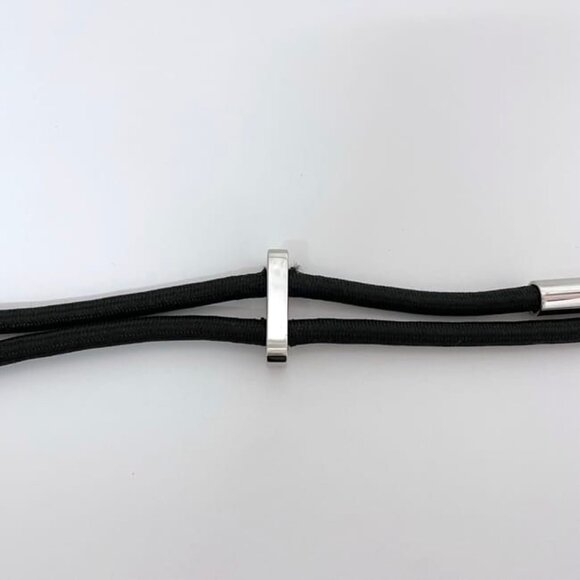 Gucci Wire Belt Black Silver Hardware 83 cm